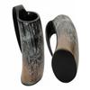 16Oz. Norse Compass Genuine Horn/Wood Viking Style Tankard Grog/Ale/Wine/Mead Drinking Mug view 1