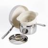 Bloomhouse 4-Piece Triply Stainless Steel Pots and Pans Cookware Set w/Non-Stick Non-Toxic Ceramic Interior and Ceramic Steamer Insert view 1