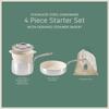 Bloomhouse 4-Piece Triply Stainless Steel Pots and Pans Cookware Set w/Non-Stick Non-Toxic Ceramic Interior and Ceramic Steamer Insert view 2