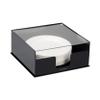 Mind Reader Paper Plate Holder, Covered Dispenser, Dinner Party Essentials, Plate Caddy, Acrylic, 11"L x 11"W x 5"H, Black view 1