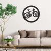 JILIP Metal Bike Wall Art Decor, Black Wall Silhouette Sign, Home Hanging Wall Art Sculpture, Living Room Bedroom Office Wall Decor (Size : 11.8IN/30cm) view 4