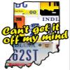 Can't Get It Off My Mind | Indiana | State Shape | Great Gift Idea|Single |5 Inch Magnet | Made in The USA | Car Auto Tool Box RefrigeratorMagnet |FBMMAG11839 view 2