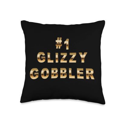 #1 Glizzy Gobbler Hot Dog Throw Pillow