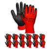 Supply Solutions 13 Gauge Polyester Shell with Latex Crinkle Palm Dipped Safety Work Gloves for Landscaping, Warehouse, Construction, Gardening, and Agriculture, for Men and Women - 12 Pairs - Medium view 1