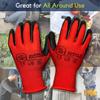 Supply Solutions 13 Gauge Polyester Shell with Latex Crinkle Palm Dipped Safety Work Gloves for Landscaping, Warehouse, Construction, Gardening, and Agriculture, for Men and Women - 12 Pairs - Medium view 3