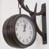 KIZQYN Wall Clocks Retro Wall Clock Double-Sided Antique Style Creative Classic Wall Hanging Clocks Outdoor Living Room Bedroom Study Wall Decoration Decor Wall Clock view 4
