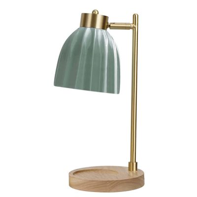 Candle Heater Fire-Free Aromatherapy Lamp Copper Melting Wax Lamp Dimming Timing Candle Warmer Lamp Nordic Style Table Lamp for Office Hotel Yoga Bedside Indoor