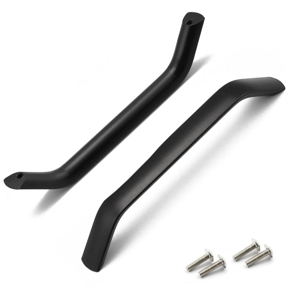 KGUDYS Cabinet Handles 128mm,192mm,Kitchen Cabinet Handles,Black Drawer pulls,Bow Door Handles,Aluminium Alloy Handles,for Bedroom/Furniture Doors/Drawers,10 pcs,320mm