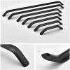 KGUDYS Cabinet Handles 128mm,192mm,Kitchen Cabinet Handles,Black Drawer pulls,Bow Door Handles,Aluminium Alloy Handles,for Bedroom/Furniture Doors/Drawers,10 pcs,320mm view 2