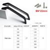 KGUDYS Cabinet Handles 128mm,192mm,Kitchen Cabinet Handles,Black Drawer pulls,Bow Door Handles,Aluminium Alloy Handles,for Bedroom/Furniture Doors/Drawers,10 pcs,320mm view 3