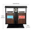 BNNP Outdoor/Indoor Trash Can Outdoor Large-Capacity Trash Can with Ashtray Trash Can Outdoor Commercial Double-Barrel Classified Trash Can Use in Backyard, Deck, or Patio view 2