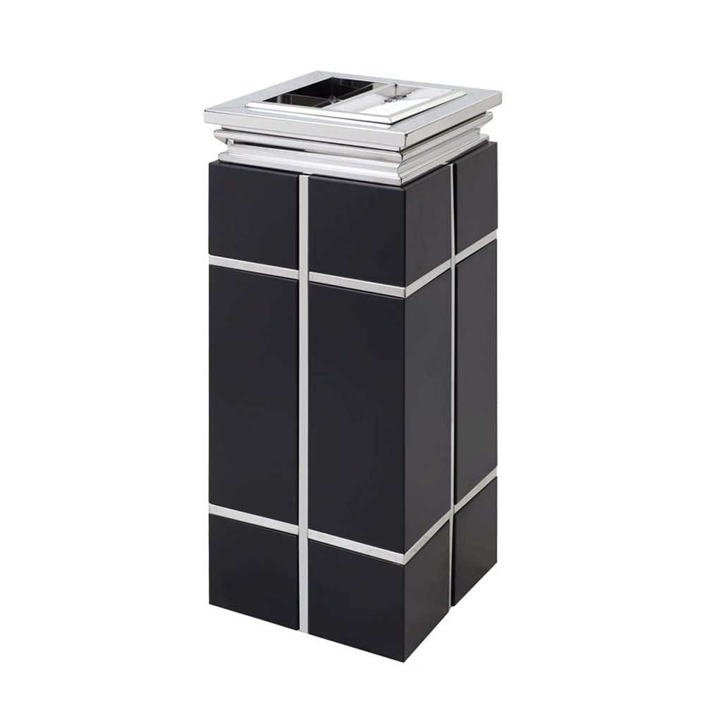 BNNP Outdoor/Indoor Trash Can Indoor Stainless Steel Trash Can Outdoor Trash Can with Ashtray Commercial Trash Can for Office Area Hotel Shopping Mall Use in Backyard, Deck, or Patio (Size : C4)