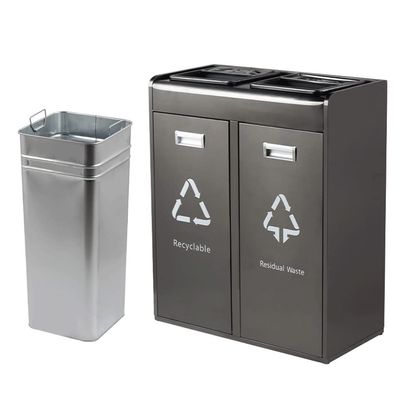 BNNP Outdoor/Indoor Trash Can Outdoor Trash Can Stainless Steel Rotating Trash Can with Ashtray Sanitation Trash Can Suitable for Hotel Shopping Malls Use in Backyard, Deck, or Patio (Color : E)