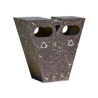 BNNP Outdoor/Indoor Trash Can Outdoor Trash Can Large-Capacity Double-Cylinder Trash Can V-Type Classification Trash Can Creative Outdoor Trash Can Use in Backyard, Deck, or Patio (Color : 1)