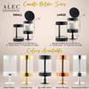 ALEC (Old Plastic Model) Clear Hurricane Automatic Candle Holder & Extinguisher with Rechargeable Timer Lid & Stand w/Decorative Insert | Small White Pillar Votive Candle Holder for Home Centerpiece view 4