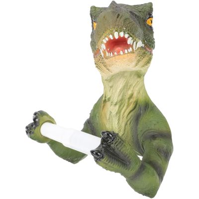 Zerodeko Dinosaur Design Wall-Mounted Toilet Paper Holder Creative Tissue Rack for Bathroom Kitchen Easy to Clean Convenient Storage for Any Room