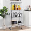 4-Tier Storage Shelves, Wire Shelving Shelf Organizer Height Adjustable Heavy Duty Metal Shelving with Wheels,NSF Certified 36""L*14""W*62""H" Shelving Unit for Kitchen,Bathroom,Office(CHROME) view 1