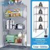 4-Tier Storage Shelves Wire Shelving Shelf Organizer Height Adjustable Heavy Duty Metal Shelving NSF Certified 36"Lx14"Wx54"H Shelves for Storage for Bathroom Office Closet Organization(CHROME) view 3