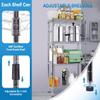 4-Tier Storage Shelves Wire Shelving Shelf Organizer Height Adjustable Heavy Duty Metal Shelving NSF Certified 36"Lx14"Wx54"H Shelves for Storage for Bathroom Office Closet Organization(CHROME) view 4