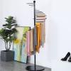 Floor-Standing Metal Spiral Scarf Display Stand, Creative Clothing Store Silk Scarf Shawl Storage Rack, Multi-Purpose Pants Rack Belt/tie Organizer Hanger Holder, Accessory Organizer Rack view 3