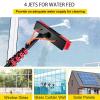 SHENUZ Water Fed Pole Kit, Water Fed Telescopic Brush, Extendable Cleaner Conservatory Roof, with 4-Hole Water Fed Brush Head for Window Glass, Solar Panel,18FT/5.4M view 4
