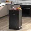 Betterhood Tilt Out Trash Cabinet 10 Gallon Wooden Free Standing Laundry Sorter Cabine,Recycling Cabine with Hideaway Drawer,Tilt Out Trash Cabinet Can Bin Kitchen (Black) view 1