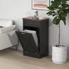 Betterhood Tilt Out Trash Cabinet 10 Gallon Wooden Free Standing Laundry Sorter Cabine,Recycling Cabine with Hideaway Drawer,Tilt Out Trash Cabinet Can Bin Kitchen (Black) view 3