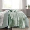 Bedsure Floral Quilt King - Reversible Mint Green Botanical Quilt Bedding Lightweight Bedspread, Soft Microfiber Coverlet for All Seasons (106"x96") view 2