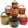Medium African Bolga Ghana Basket Fair Trade toys Easter Eggs basket 11"-13" Across (COLORS VARY) 1 EA view 1