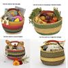Medium African Bolga Ghana Basket Fair Trade toys Easter Eggs basket 11"-13" Across (COLORS VARY) 1 EA view 2
