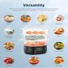 Cozeemax 3 Tier Electric Food Steamer for Cooking, 13.7QT Vegetable Steamer for Fast Simultaneous Cooking, Veggie Steamer, Food Steam Cooker, 60 Minute Timer, BPA Free Baskets, 800W(Black) view 4