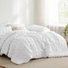 Bedsure Bed in a Bag King - 7 Pieces Plaid Seersucker Bedding Comforter Sets, Soft Lightweight White Boho Bed Set with Comforters King Size, Sheets, Pillowcases & Shams view 1
