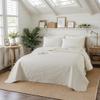 Brandream King Size Quilt Set Cotton Cream Pale Yellow Boho Medallion Matelasse Coverlet Set Elegant Fall Quilts 3-Piece view 2