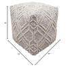 LOOMINAIRE Handmade ADDO Wool, Cotton Natural Fiber Easy Maintenance Pouf/Footstool for Living Room Bed Room Family Room (Silver) view 3