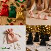 Knitial 5" x 8" Teal Satin Gift Bags, Jewelry Bags, Wedding Favor Drawstring Baby Shower Christmas 50 per Pack view 4