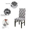 VIKAUL Dining Chair Covers, Stretch Printed Chair Slipcovers, Removable Washable Seat Covers Elastic Chair Protector, Chair Seat Covers for Dining Room Banquet, Set of 4,Coffee view 2