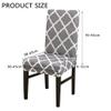 VIKAUL Dining Chair Covers, Stretch Printed Chair Slipcovers, Removable Washable Seat Covers Elastic Chair Protector, Chair Seat Covers for Dining Room Banquet, Set of 4,Coffee view 4