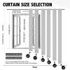 Anytime Home Curtains Blackout and Sheer Layered Solid Window Curtain Panel Pair with Grommet Top, 52Wx63L,Wine Red view 2