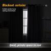 Anytime Home Curtains Blackout and Sheer Layered Solid Window Curtain Panel Pair with Grommet Top, 52Wx63L,Wine Red view 4