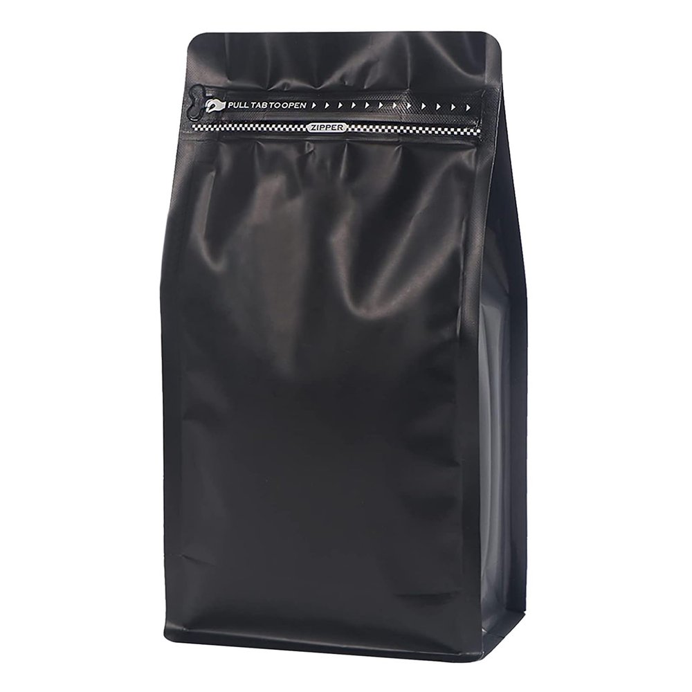 Muka 50 PCS 16 OZ Flat Bottom Coffee Bags, Coffee Beans Storage Bags High Barrier Aluminumed Foil,16 OZ, 5 1/2"W x 10 1/2"H x 3"D