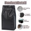 Muka 50 PCS 16 OZ Flat Bottom Coffee Bags, Coffee Beans Storage Bags High Barrier Aluminumed Foil,16 OZ, 5 1/2"W x 10 1/2"H x 3"D view 2