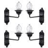 Yardwe Miniature Scene Lights - Vintage DIY 1:12 Scale LED Wall Sconces, 5pcs Set, Outdoor & Indoor Use view 1