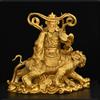 ZCBYBT 13cm High Copper Figure Ornaments Oriental God of Wealth Mini Statue, Suitable for Office and Store Display view 4