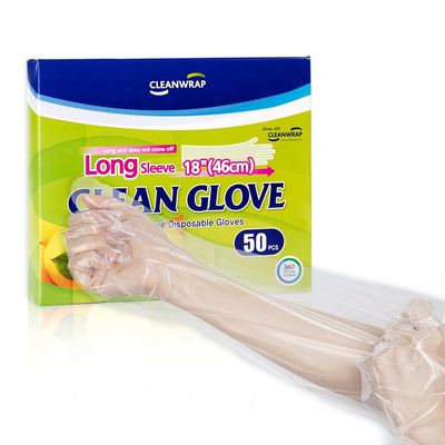 CLEANWRAP Long Sleeve Disposable Gloves (50 pcs) - Mothers Day Gifts for Mom