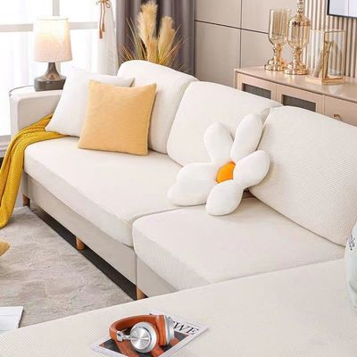 Sectional Couch Covers 1/2/3/4 Seater Sofa Seat Cushion Covers L Shape Separate Cushion Couch Chaise Cover Elastic Protector for Left/Right Stretch Sofa Seat Slipcover ( Color : #7 , Size : 1 seat (50