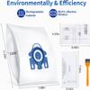 12 Pack 3D Dust Bags, Compatible with Miele GN Vacuum Bags, Replacement for Miele Classic C1 Complete C1, C2, C3, S400i S600 S2 S5 S8 Series, with 4 MP Filters, 4 AC Filters view 2
