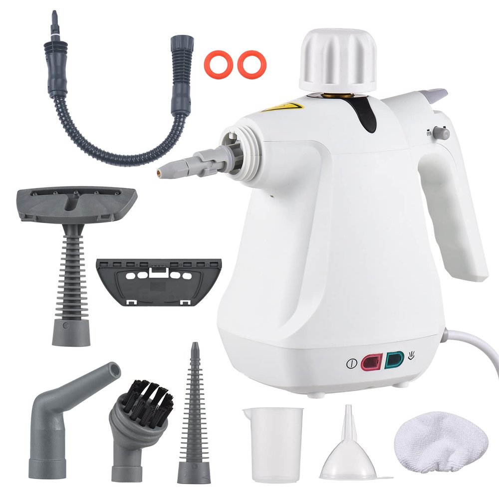 1000W Handheld Multi-Surface Steam Cleaner with Accessories, Multi-Purpose Steamer for Home Use, Steamer for Cleaning Floor, Upholstery, Grout And Car