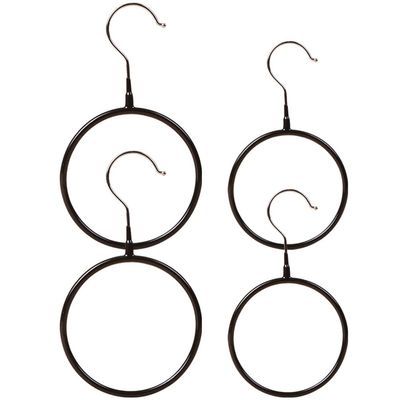 4pcs Silk Scarf Hangers Metal Round Organizer Scarf Rack Belt Holder Tie Organizer