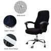 VIKAUL Office Chair Cover Pack of 1 High Back Chair Seat Covers Stretch Rotating Chair Cover Slipcovers Waterproof Chair Protectors for Office Boss Computer Chairs,Dark Coffee view 2
