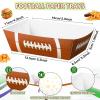 200 Pcs Football Party Supplies 1.1 lb Including 100 Paper Serving Trays and Grease Resistant Liner Sheets for Sport Game Celebrations, Birthday Favors, and Decorations view 2